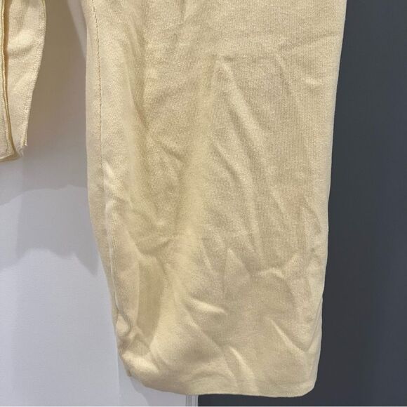 NWT SNDYS Mini Dress Butter Yellow Knit Jaymes Off Shoulder size XXS - Picture 6 of 6